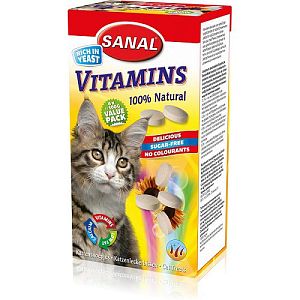 Витаминное лакомство SANAL ВИТАМИН для кошек, содержит В1, В2, В6, В12, 400 г
