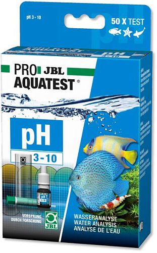 Экспресс-тест JBL ProAquaTest pH 3-10 в пресной и морской воде, диапозон 3-10