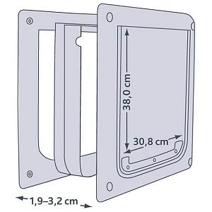 Дверца TRIXIE для собак, 2 функции, 30,8×38 см, пластик, белый