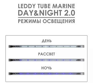 Светодиодный модуль AQUAEL LEDDY TUBE MARINE DAY&NIGHT 2.0 для замены ламп Т5 и Т8, 17 Вт