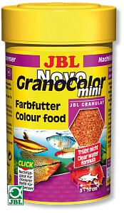 JBL NovoGranoColor mini Refill основной корм для естественного усиления цвета маленьких рыб в «общих» аквариумах, мини-гранулы 100 мл