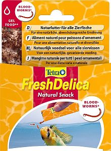 Tetra FreshDelica Bloodworms Rot Muckenlarven натуральный корм, желе мотыль 48 г