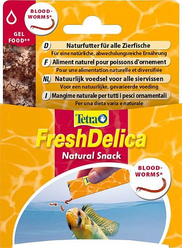 Tetra FreshDelica Bloodworms Rot Muckenlarven натуральный корм, желе мотыль 48 г