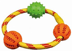 Игрушка TRIXIE «Denta Fun», кольцо с мячиками, D 20 см
