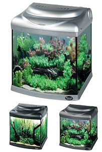 Аквариум Hailea с&nbsp;гнутым передним стеклом+фильтр RP-200, 30&nbsp;л, серебряный