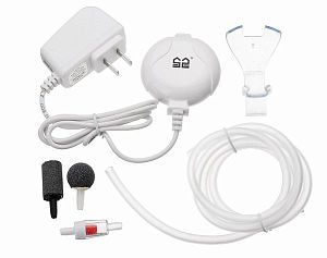 Компрессор микро SunSun QB-101 с клипсой-держателем и комплектом для аэрации, 1 Вт, 1×0,45 л/мин