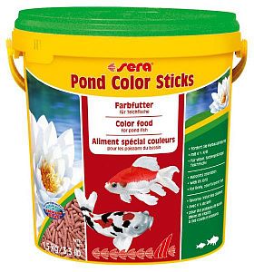 Корм Sera COLOR STICKS для яркой окраски прудовых рыб, гранулы 10 л