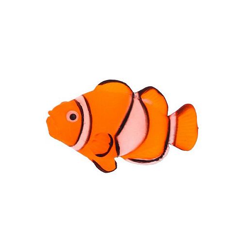 Флуоресцентная аквариумная декорация GLOXY Рыба клоун на леске, 7х2,5х4 см