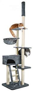 Домик TRIXIE «Zaragoza» для кошки, высота 220−260 см, плюш, серый