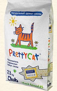 Наполнитель PrettyCat Wood Granules древесный для кошачьего туалета