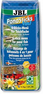 JBL Pond Sticks 4in1 комплексный корм для всех прудовых рыб, 4 вида палочек разного цвета, 31 л