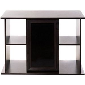 Тумба под аквариум LUX 200&nbsp;л, прямая, ДСП с&nbsp;1&nbsp;тонированной стеклянной дверцей МДФ, венге