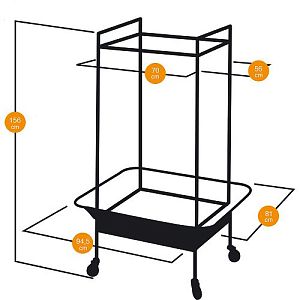 Вольер Ferplast EXPERT 70 для крупных попугаев, 94,5x81×156 см