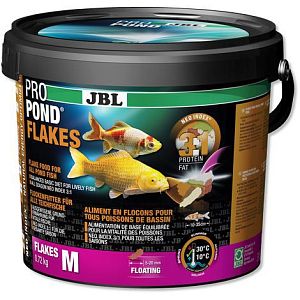Корм JBL ProPond Flakes M для прудовых рыб среднего размера, хлопья 0,72 кг  (5,5 л)
