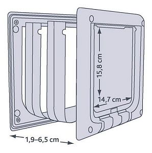 Дверца TRIXIE для кошки, 15,8×14,7 см, 4 функции, серый