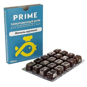 Мотыль PRIME крупный замороженный в блистере, 100 мл