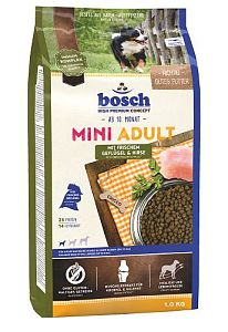 Корм Bosch Adult Mini для взрослых собак маленьких пород, птица, просо