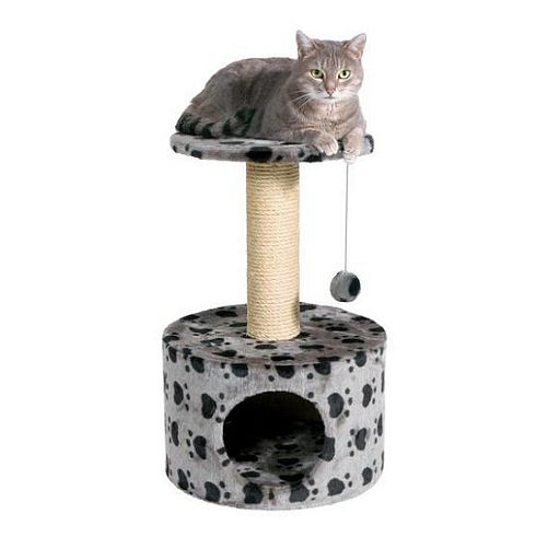 Домик TRIXIE "Toledo" для кошки, "кошачьи лапки", высота 61 см, серый