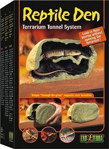 Exo Terra террариумное убежище-нора с магнитной стенкой, средняя