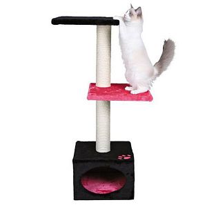 Домик TRIXIE «Badalona» для кошки, 109 см, плюш, черный, розовый