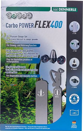 Система подачи углекислого газа Dennerle Carbo Power FLEX400 без баллона, редуктор с двумя манометрами