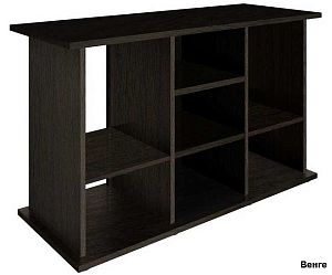 Подставка без дверок Biodesign АТОЛЛ 400&nbsp;чёрная шагрень, влагостойкая плита ЛДСП 16/22&nbsp;мм, 131х51&times;82&nbsp;см