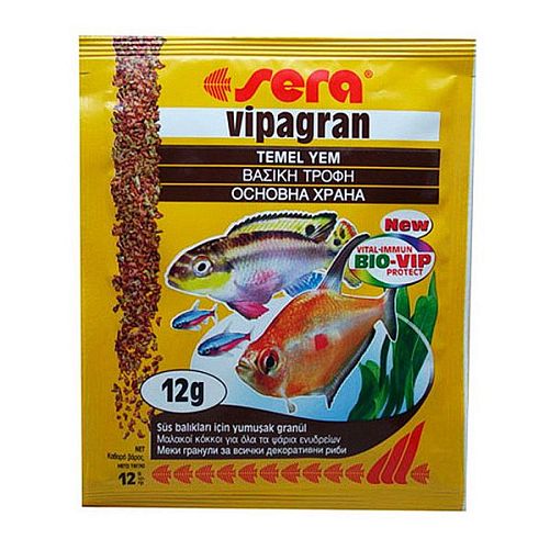 Sera VIPAGRAN основной корм для всех видов рыб, пакетик, гранулы 12 г Sera VIPAGRAN основной корм для всех видов рыб, пакетик, гранулы 12 г