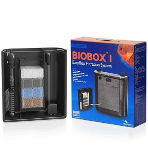 Внутренний аквариумный фильтр AQUATLANTIS BIOBOX 1 черный, 4 картриджа S+нагреватель 100w, 300 л/ч