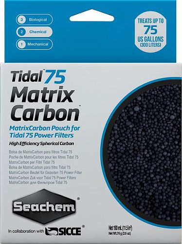 Уголь Seachem Matrix Carbon для рюкзачного фильтра Seachem Tidal 75