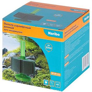 Фильтр аэрлифтный Naribo донный L, губка, 11,5&times;11,5&times;16&nbsp;см