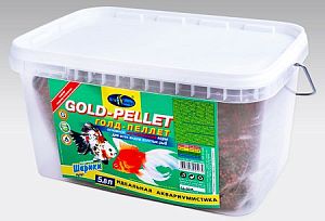Корм Biodesign ГОЛД-ПЕЛЛЕТ со спирулиной для золотых рыб, плавающие гранулы 5,8 л