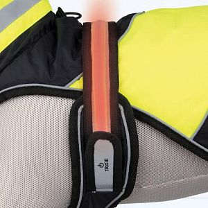 Попона TRIXIE «Safety Flash», S: 35 см, черный, желтый
