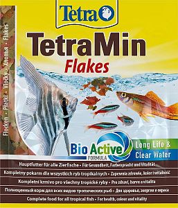 TetraMin основной корм для всех видов аквариумных рыб, хлопья 12 г