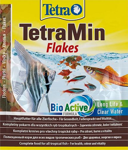 TetraMin основной корм для всех видов аквариумных рыб, хлопья 12 г