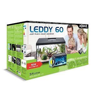 Аквариум Aquael LEDDY SET PLUS 60 D&N 2.0 черный, 54 л