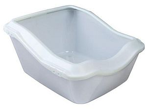 Кошачий туалет TRIXIE с бортиком, 45×21(29)х54 см, белый