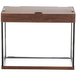 Аквариум LUX П100&nbsp;прямой, с&nbsp;крышкой и&nbsp;светильником Т8 2&times;18&nbsp;Вт, орех, 100&nbsp;л