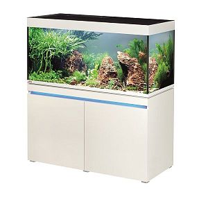 Комплект аквариум с тумбой EHEIM incpiria 430 белый, декоративная LED подсветка тумбы