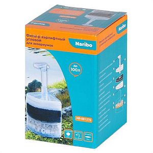 Фильтр аэрлифтный Naribo донный, губка+био-наполнитель, 8х8&times;16,5&nbsp;см