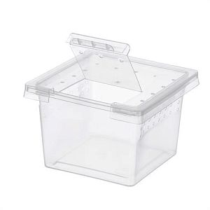 Отсадник пластиковый NOMOY PET Square box, с крышечкой для кормления, 6,8×6,8×4,5 см