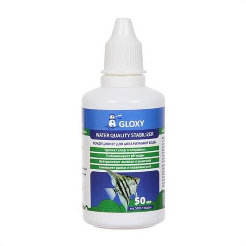 Кондиционер Gloxy Water Quality Stabilizer для подготовки воды, 50 мл на 500 л