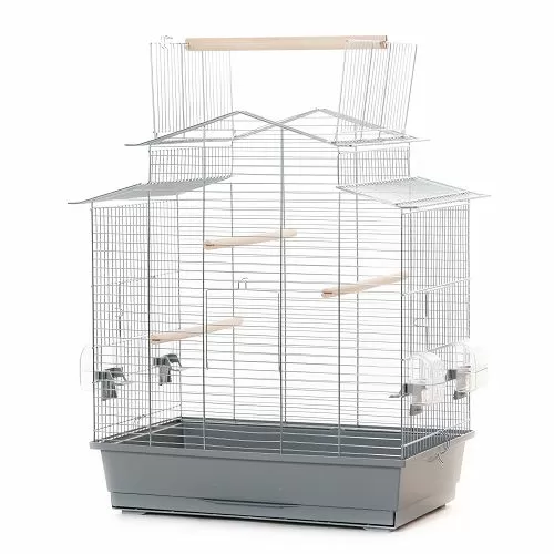 Клетка INTER ZOO IZA III для птиц, 585X380X650 мм, оцинкованная