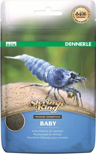 Основной корм Dennerle Shrimp King Baby для молодняка креветок, гранулы 30 г