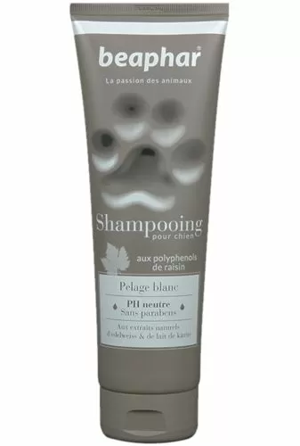 Шампунь Beaphar Shampooing Pelage blanc для собак светлых окрасов, Белый, 250 мл