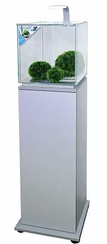Подставка с дверкой Biodesign Q-SCAPE 20/Q-SCAPE OPTI 22.5, серебро, 34х34х98 см