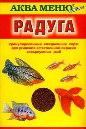 Аква Меню Радуга ежедневный корм для яркого окраса аквариумных рыб, 25 г Аква Меню Радуга ежедневный корм для яркого окраса аквариумных рыб, 25 г