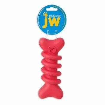 Спиральная косточка с пищалкой J.W. SILLY SOUNDS, SPIRAL BONE LARGE для собак, каучук, большая