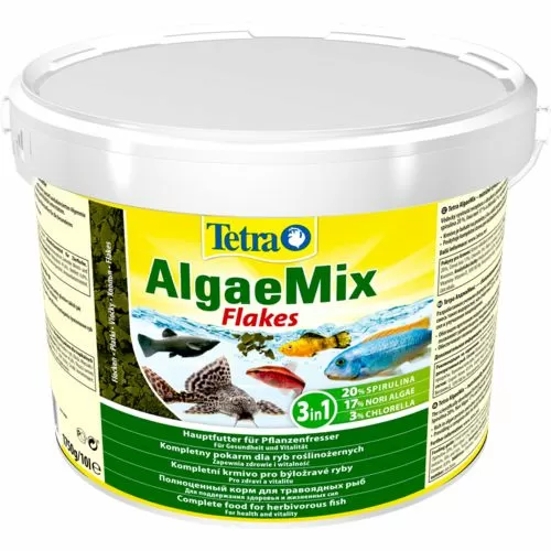Корм Tetra Algae Mix специальный для растительноядных рыб, хлопья 10 л Корм Tetra Algae Mix специальный для растительноядных рыб, хлопья 10 л