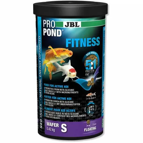 Корм JBL ProPond Fitness S для активных мелких карпов кои, чипсы 0,42 кг (1 л)