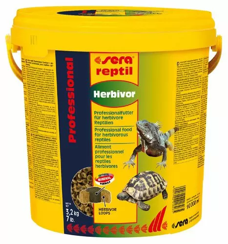 Корм Sera Reptil Professional Herbivor для растительноядных рептилий, 10 л